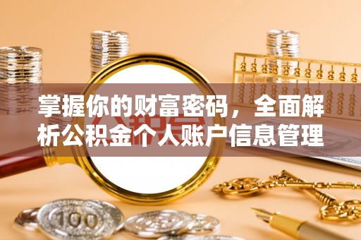 延边掌握你的财富密码，全面解析公积金个人账户信息管理与优化